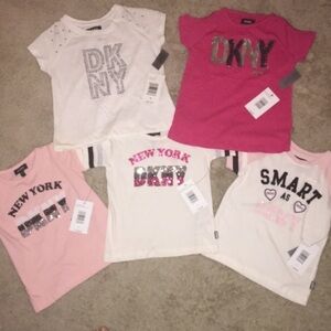 NWT Girls Size 4 t shirt lot DKNY